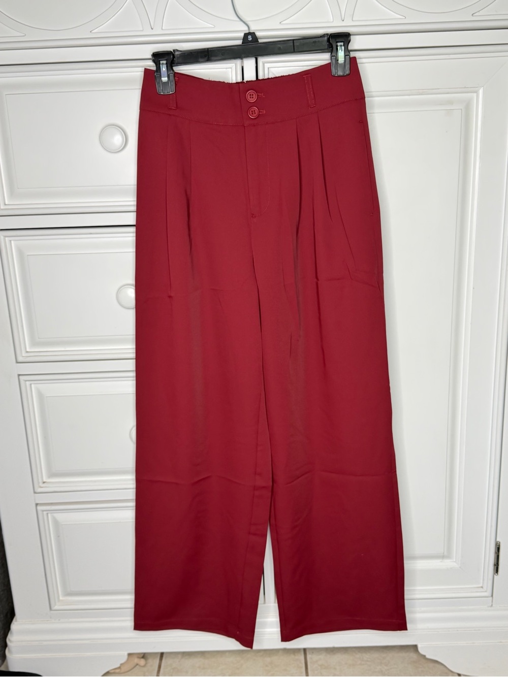HALARA Burgundy Wide-Leg High-Waist Pants